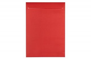 Envelopes DIN C4 adesivos, impressão vermelha