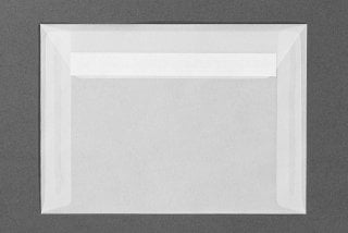Envelopes DIN B6 adesivos, transparentes