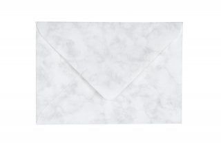 Envelopes DIN C6, branco marmoreado