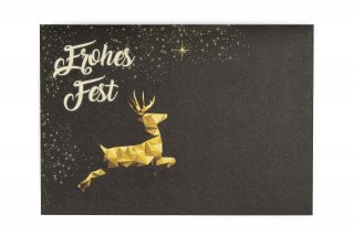 Envelopes DIN C6, impressão em cinzento escuro, rena de Natal