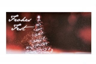 Envelopes DIN longos, impressão vermelha, árvore de Natal
