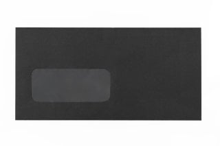 Envelopes DIN longo com janela, preto