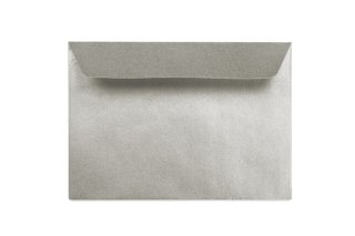 Envelopes DIN B6 adesivos, prateados