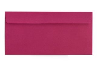 Envelopes DIN compridos adesivos, impressão cor-de-rosa
