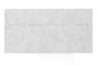 Envelopes DIN adesivos longos, branco marmoreado