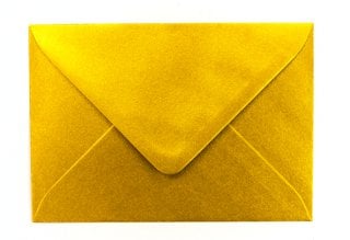 Envelopes DIN C6, dourados
