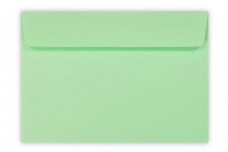 Envelopes DIN C6 adesivos, verde claro