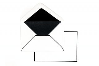 Envelopes DIN C6, envelopes funerários com rebordo preto
