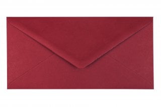 Envelopes DIN longos, vermelho escuro