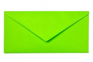 Envelopes DIN longos, verde claro