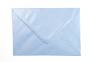 Envelopes DIN C6, azul claro madrepérola