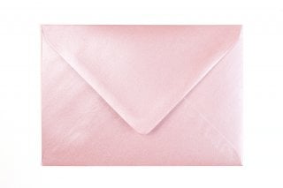 Envelopes DIN C6, cor-de-rosa madrepérola
