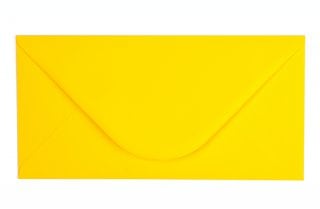 Envelopes DIN longos, amarelo-laranja