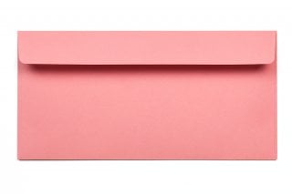 Envelopes DIN adesivos longos, cor-de-rosa