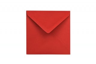 Envelopes quadrados 130x130 mm, vermelho