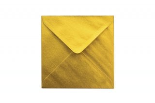 Envelopes quadrados 130x130 mm, dourados