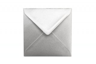 Envelopes quadrados 130x130 mm, prateados