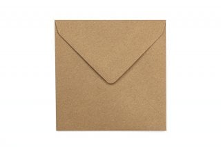 Envelopes quadrados 155x155 mm, papel kraft