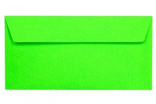 Envelopes DIN adesivos longos, verde néon