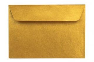 Envelopes DIN C6 adesivos, dourados