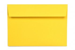 Envelopes DIN C6 adesivos, amarelos