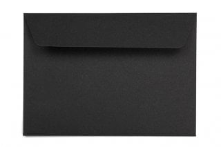 Envelopes DIN C6 adesivos, pretos