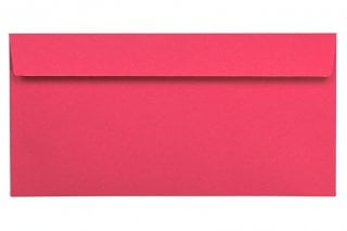 Envelopes DIN adesivos longos, cor-de-rosa