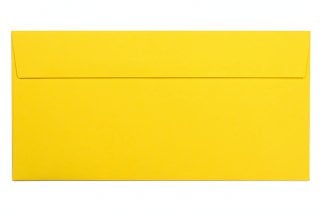 Envelopes DIN adesivos longos, amarelo