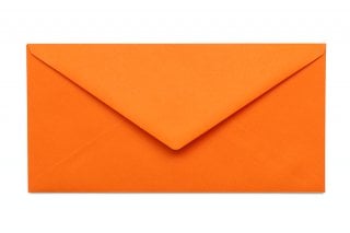 Envelopes DIN longos, cor de laranja
