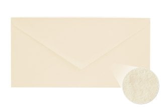 Envelopes DIN compridos, creme, textura martelada