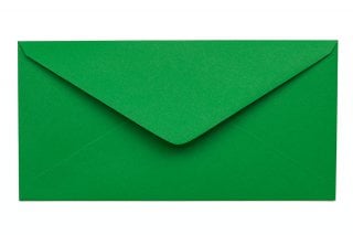 Envelopes DIN longos, verde escuro