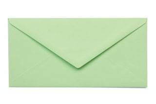 Envelopes DIN compridos, verde menta