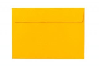 Envelopes DIN C6 adesivos, amarelo escuro