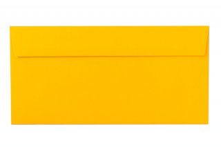 Envelopes DIN adesivos longos, amarelo escuro