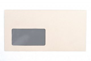 Envelopes DIN longos com janela, impressão creme