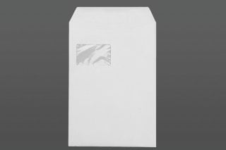 Envelopes DIN C4, branco com janela