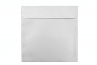 Envelopes quadrados 160x160 mm, prateados