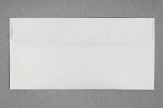 Envelopes DIN longo adesivo, branco madrepérola