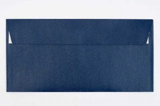 Envelopes DIN adesivos longos, azul escuro madrepérola