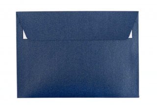 Envelopes DIN C6 adesivos, azul escuro madrepérola