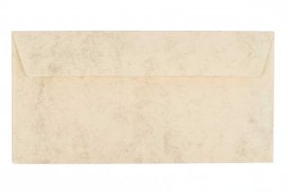 Envelopes DIN adesivos longos, creme marmoreado
