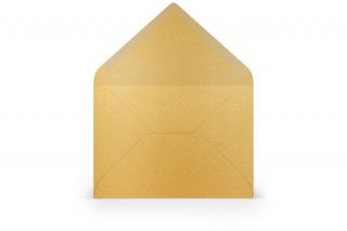 Envelopes DIN B6, dourados
