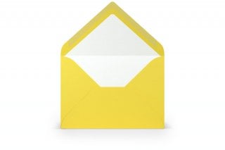 Envelopes DIN B6, com forro amarelo