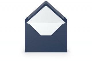 Envelopes DIN B6, azul escuro com forro