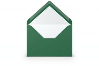 Envelopes DIN B6, verde escuro com forro