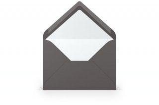 Envelopes DIN B6, cinzento-escuro com forro