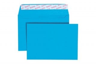 Envelopes Elco DIN C6 adesivos, azul intensivo