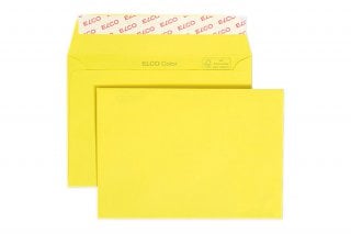 Envelopes Elco DIN C6 adesivos, amarelo intensivo