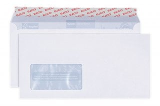Envelopes Elco Proclima DIN longo+ adesivo, branco com janela